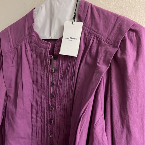 ISABEL MARANT ETOILE Purple Okina Blouse - Size 38 / Small